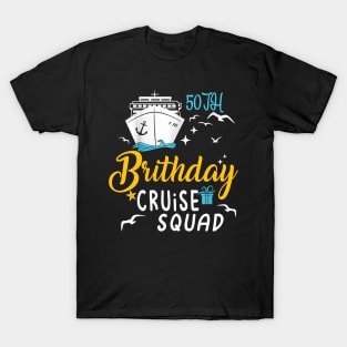 50th Birthday Cruise Squad Gifts 2024 Matching Party Family T-Shirt